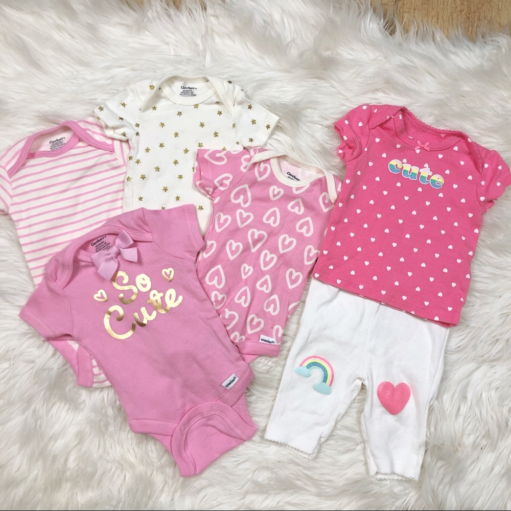 💖 Pink 6-piece newborn girl bundle